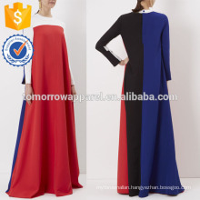 New Fashion Multi Colour Block Maxi Dress Manufacture Wholesale Fashion Women Apparel (TA5193D)